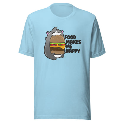 FOOD MAKES ME HAPPY - Tee - ChubbleGumLLC