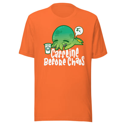 CAFFEINE BEFORE CHAOS - Modified Tee - ChubbleGumLLC