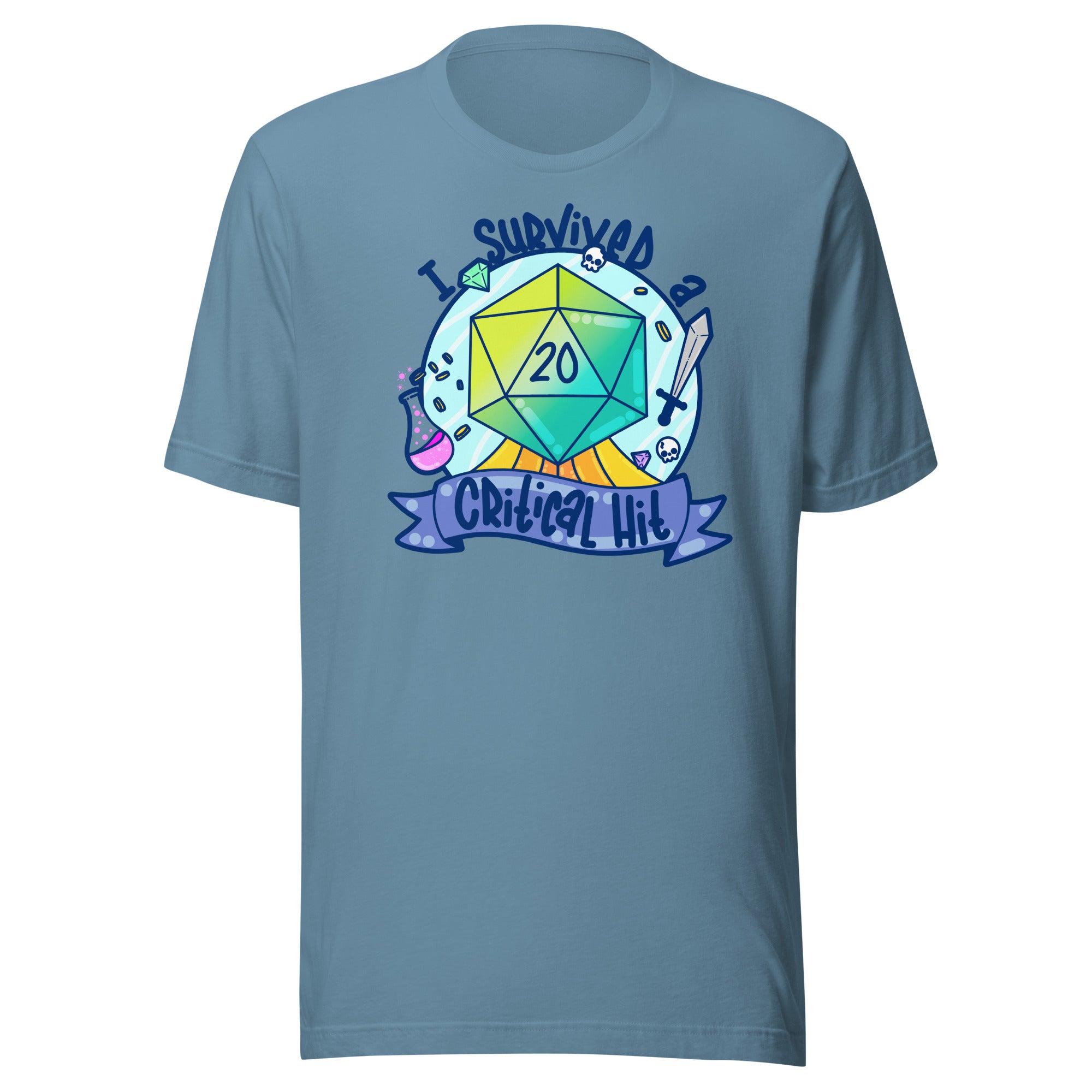 I SURVIVED A CRITICAL HIT - Tee - ChubbleGumLLC