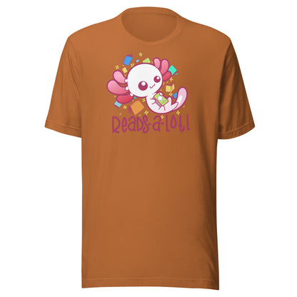 READS A LOTL - Tee - ChubbleGumLLC