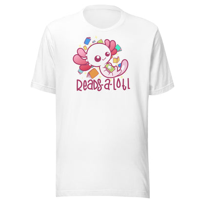 READS A LOTL - Tee - ChubbleGumLLC