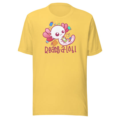 READS A LOTL - Tee - ChubbleGumLLC