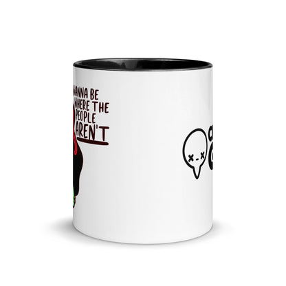 I WANNA BE WHERE THE PEOPLE ARENT - Mug With Color Inside - ChubbleGumLLC