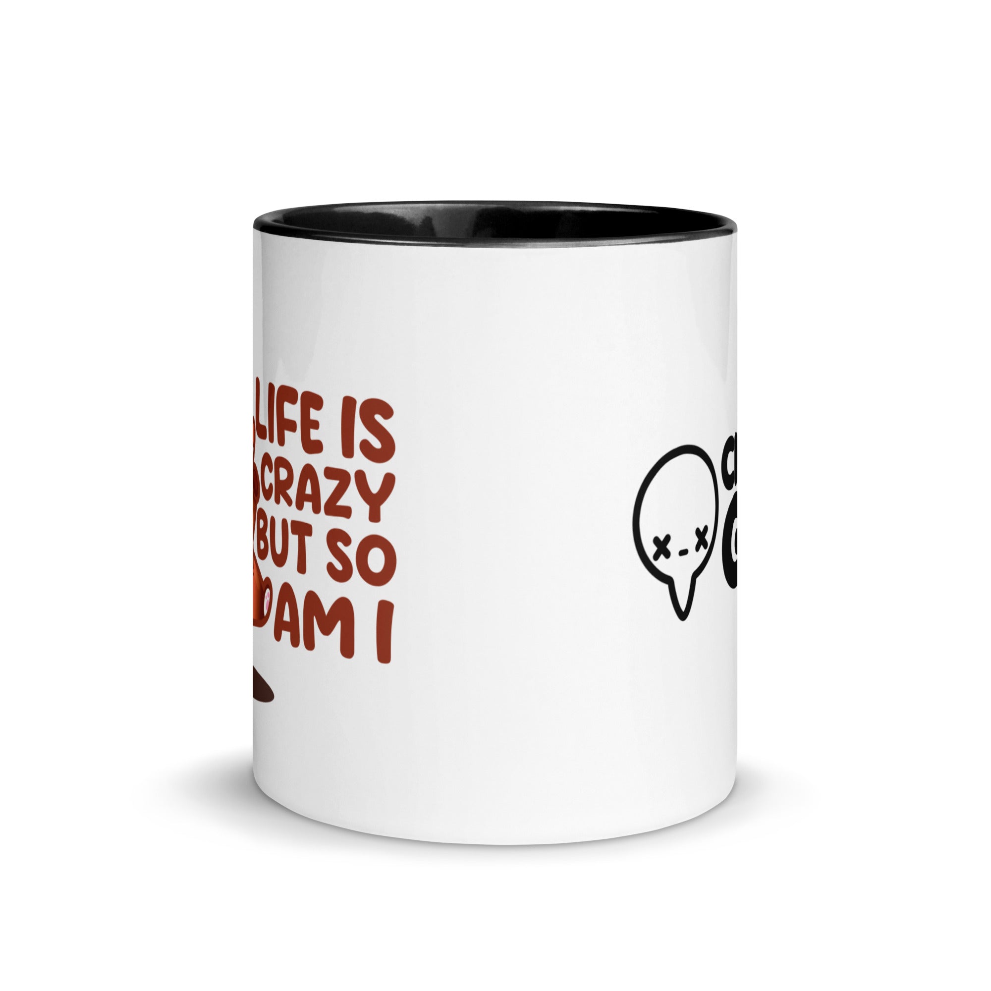 LIFE IS CRAZY BUT SO AM I - Mug With Color Inside - ChubbleGumLLC