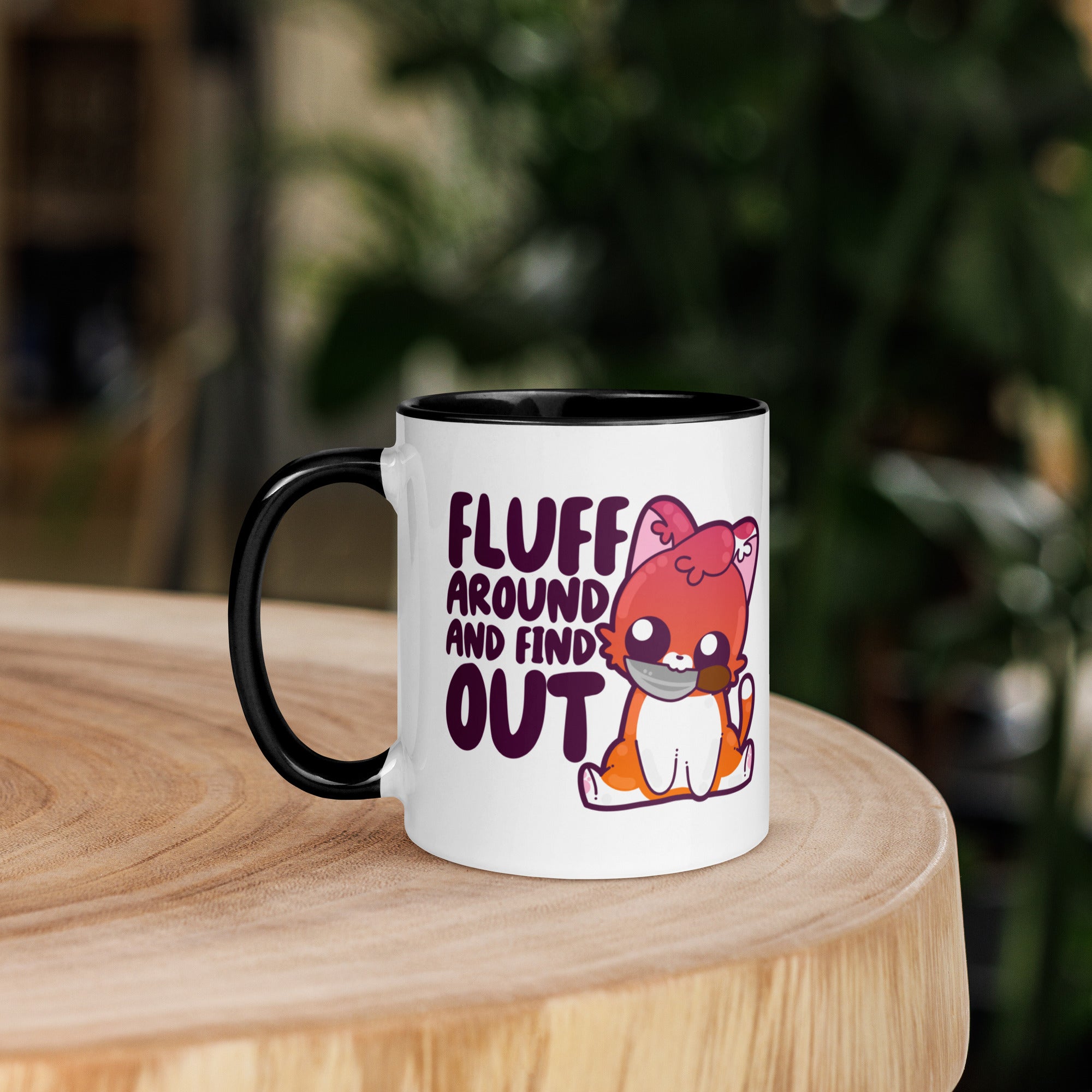 FLUFF AROUND AND FIND OUT - Mug with Color Inside - ChubbleGumLLC