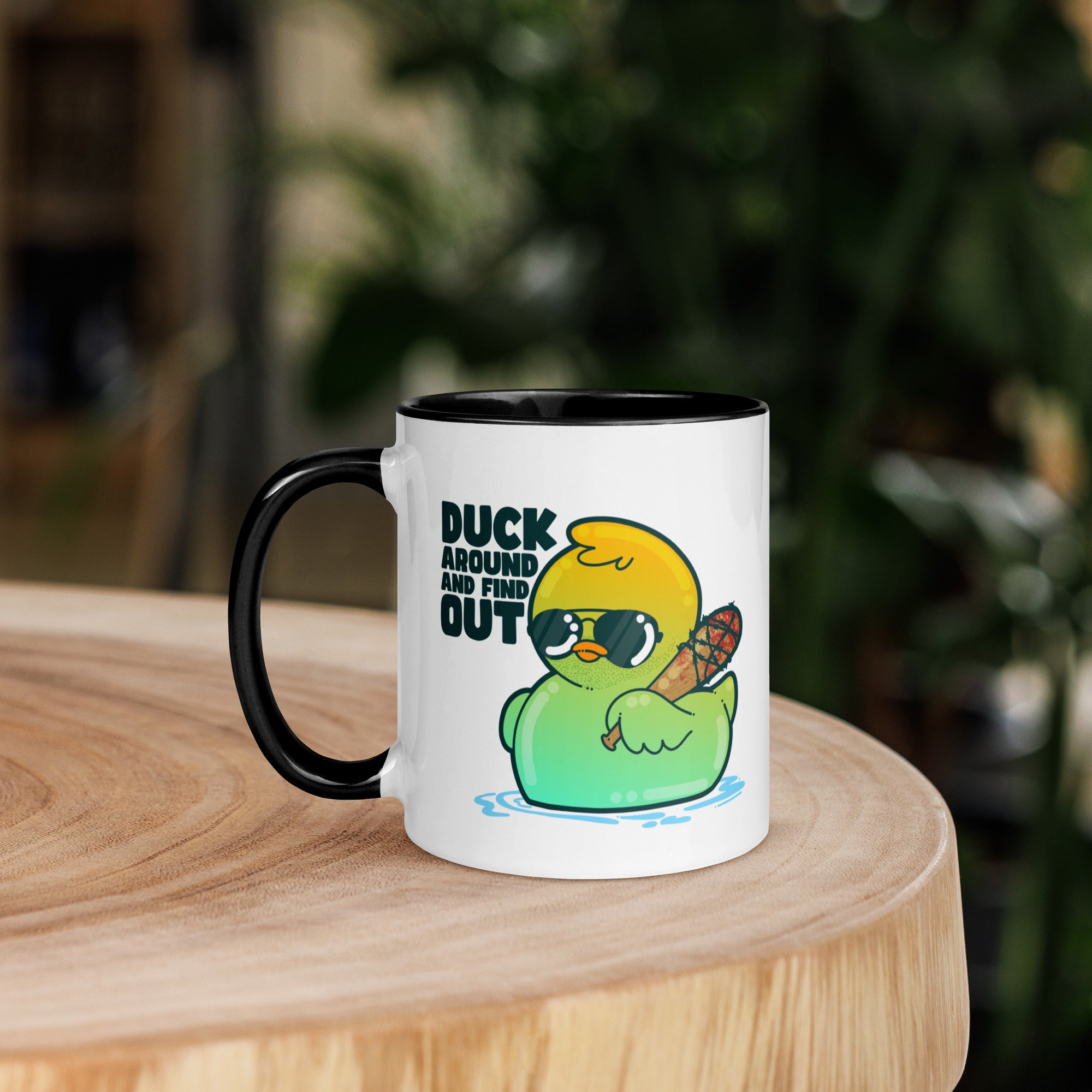 DUCK AROUND AND FIND OUT - Mug with Color Inside - ChubbleGumLLC