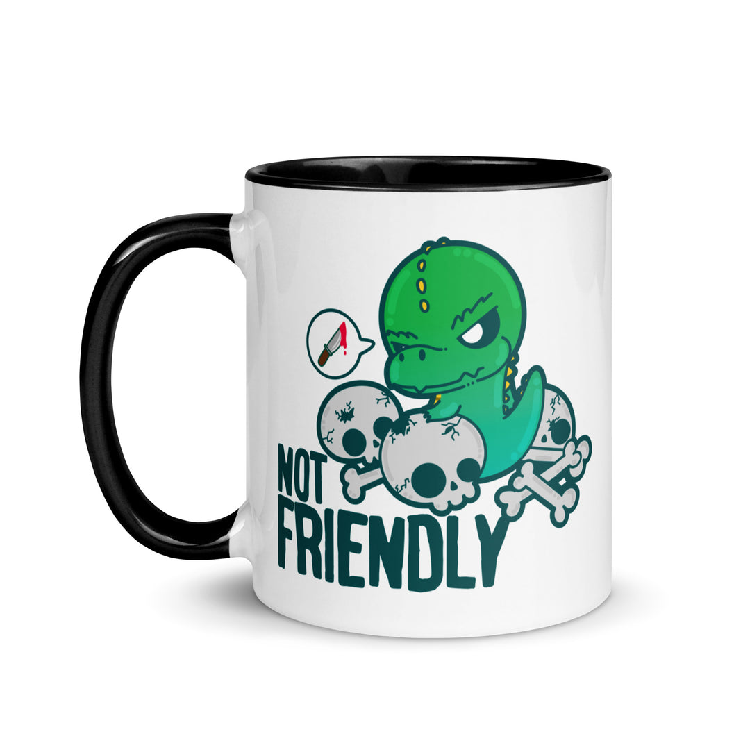 NOT FRIENDLY - Mug With Color Inside - ChubbleGumLLC