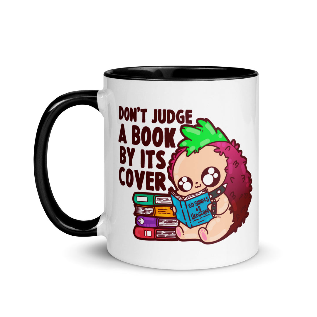 DONT JUDGE A BOOK - Mug with Color Inside - ChubbleGumLLC