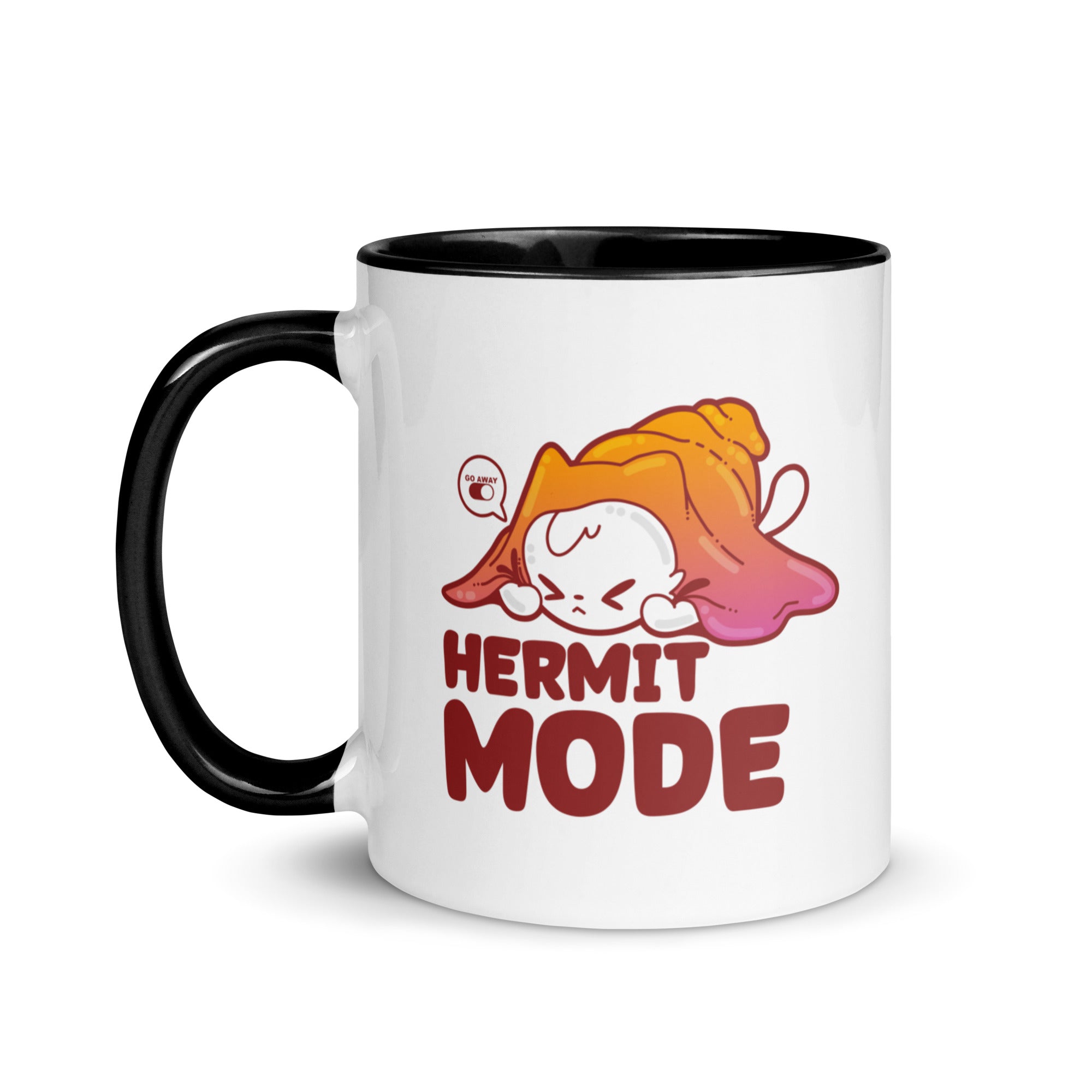 HERMIT MODE - Mug with Color Inside - ChubbleGumLLC