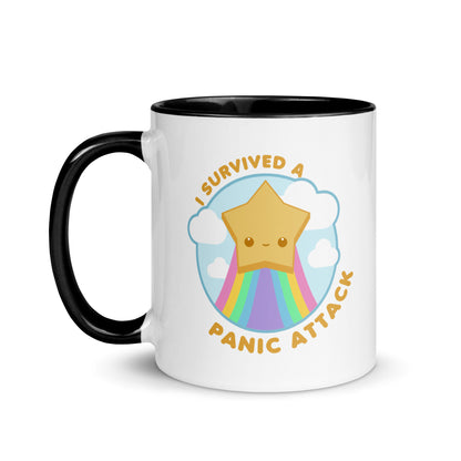 I SURVIVED A PANIC ATTACK - Mug with Color Inside - ChubbleGumLLC