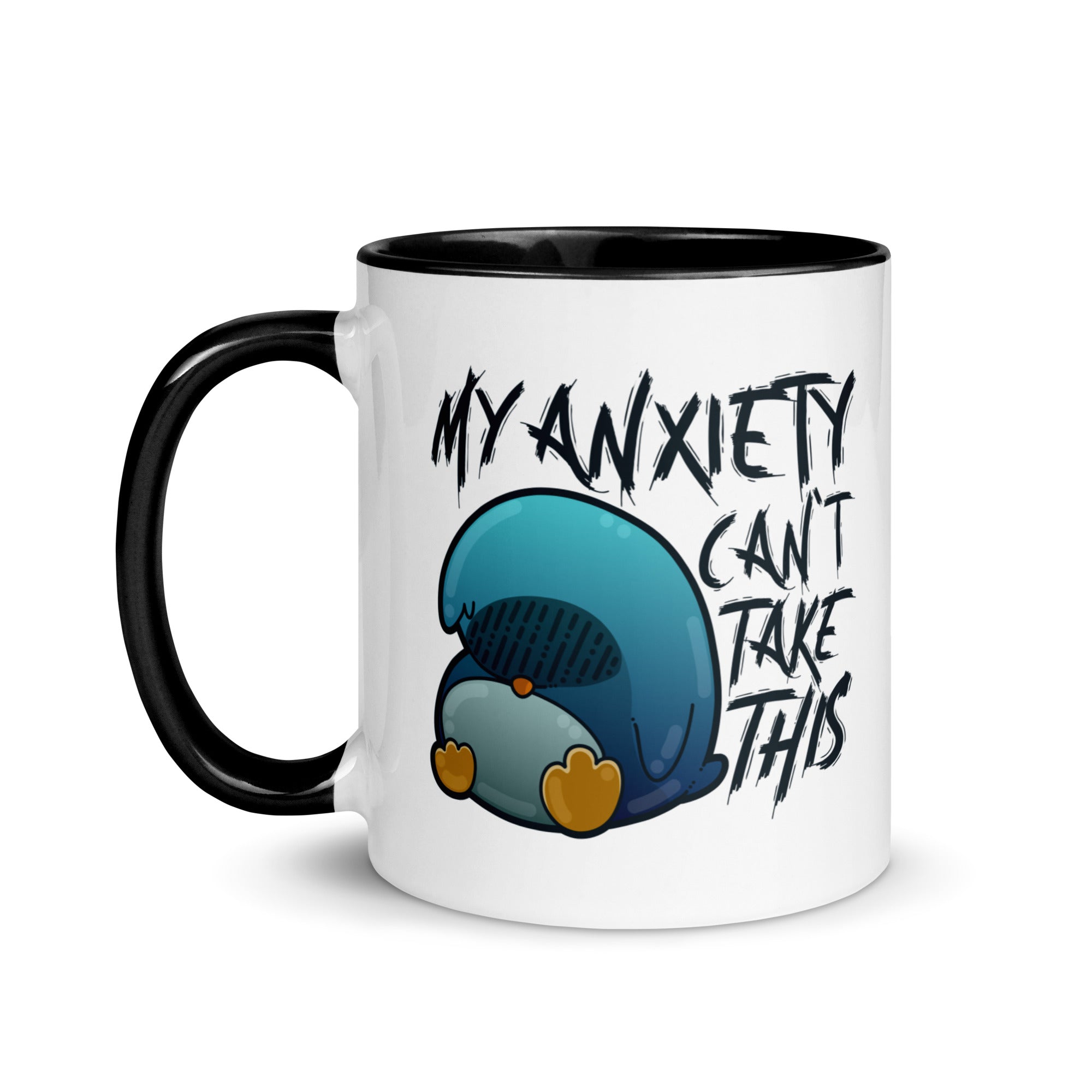 MY ANXIETY CANT TAKE THIS - Mug with Color Inside - ChubbleGumLLC