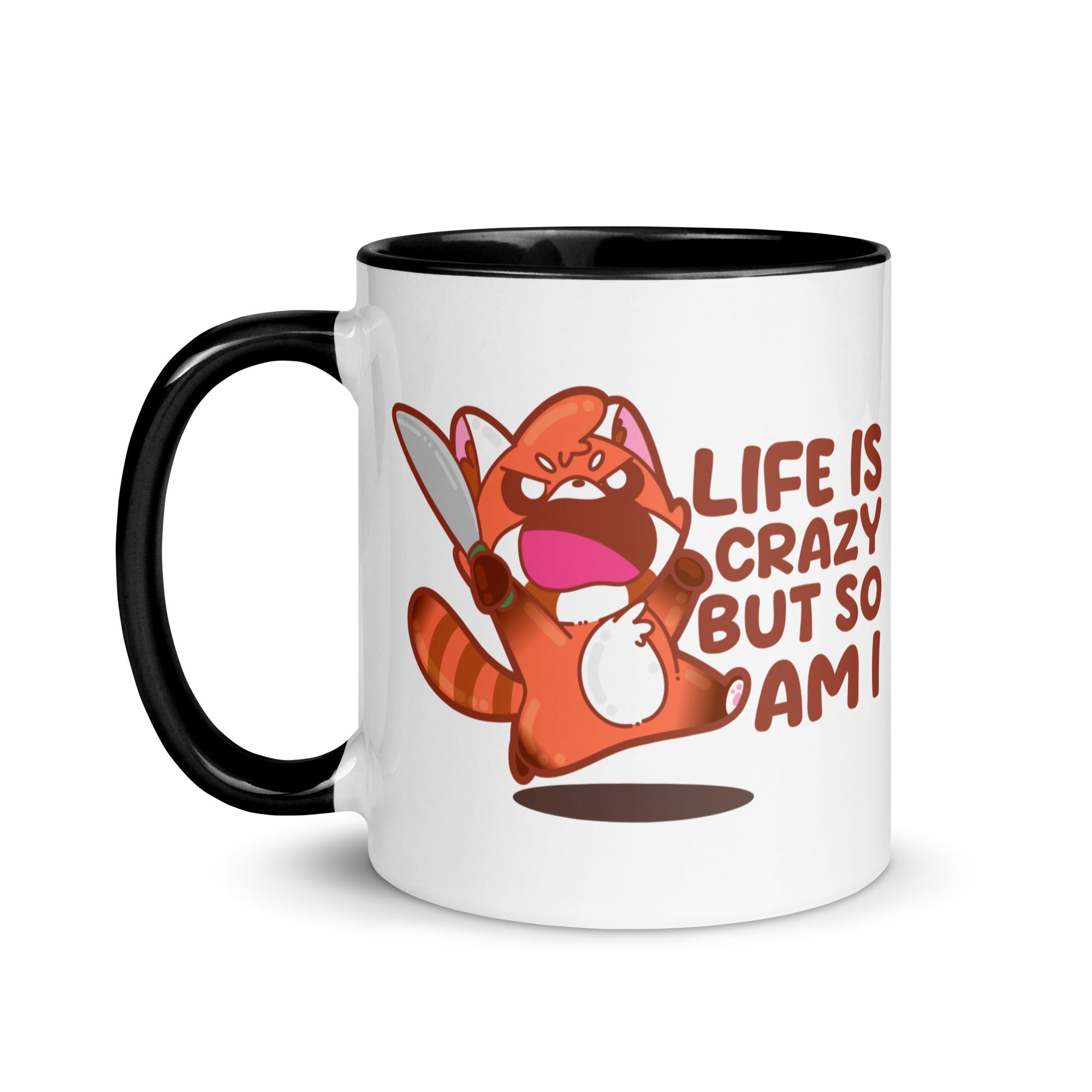 LIFE IS CRAZY BUT SO AM I - Mug With Color Inside - ChubbleGumLLC