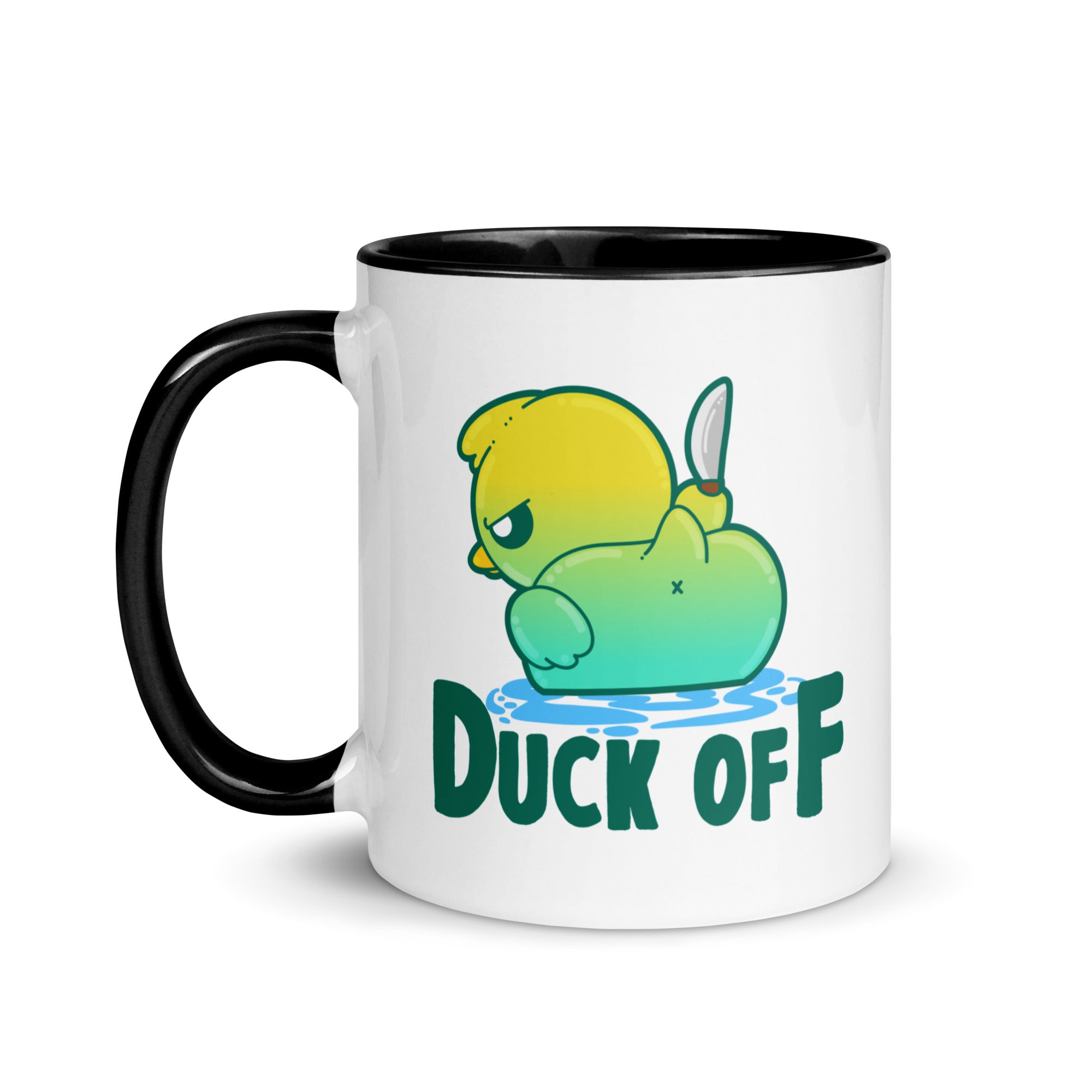 DUCK OFF - Mug with Color Inside - ChubbleGumLLC