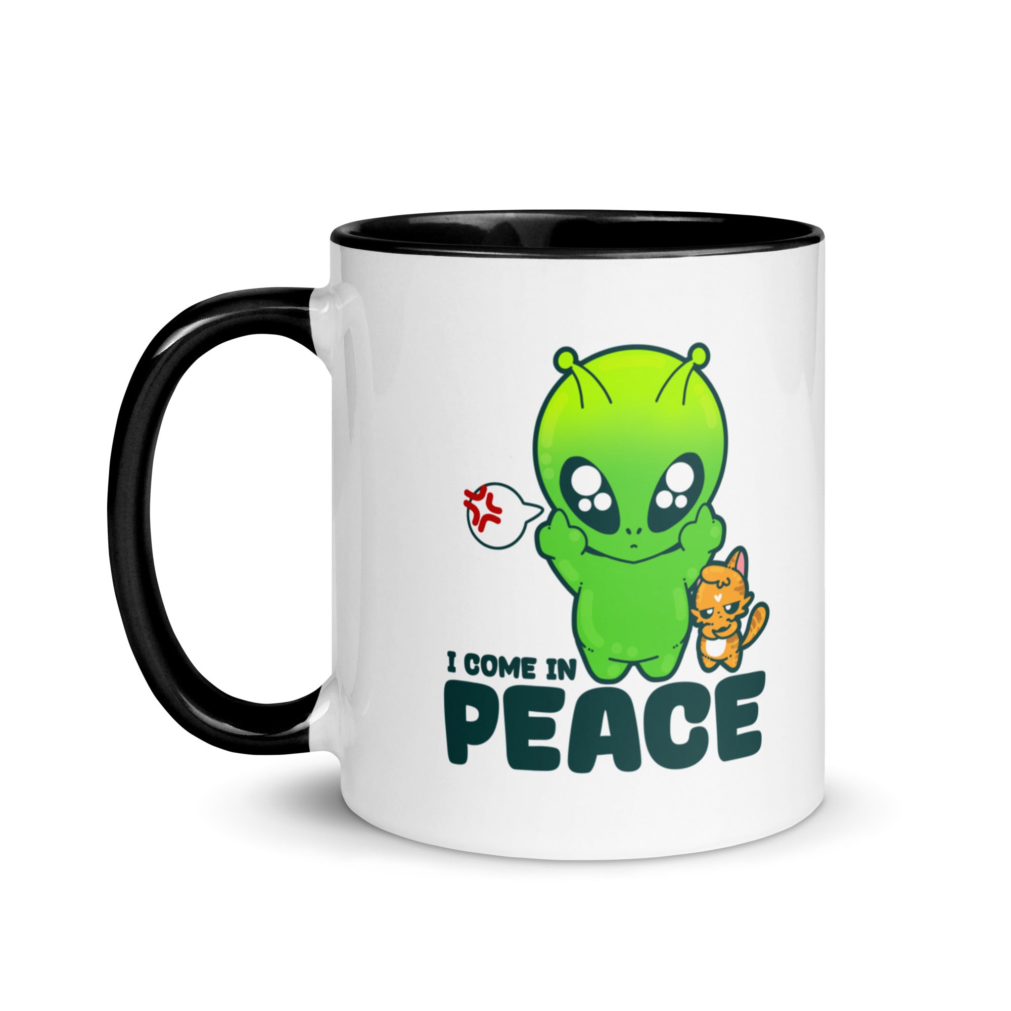 I COME IN PEACE - Mug with Color Inside - ChubbleGumLLC