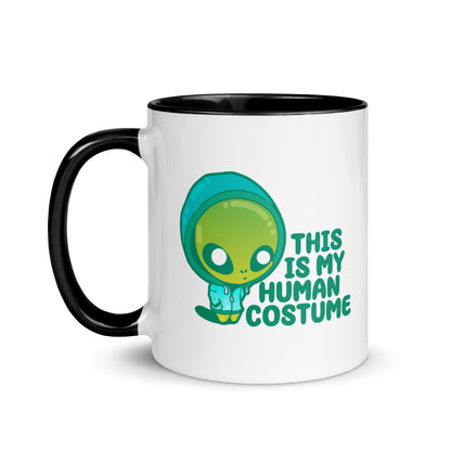 THIS IS MY HUMAN COSTUME - Mug with Color Inside - ChubbleGumLLC