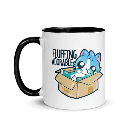 FLUFFING ADORABLE - Mug with Color Inside - ChubbleGumLLC