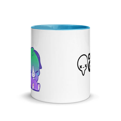 JUST GET HAPPY STUPID - Mug With Color Inside - ChubbleGumLLC