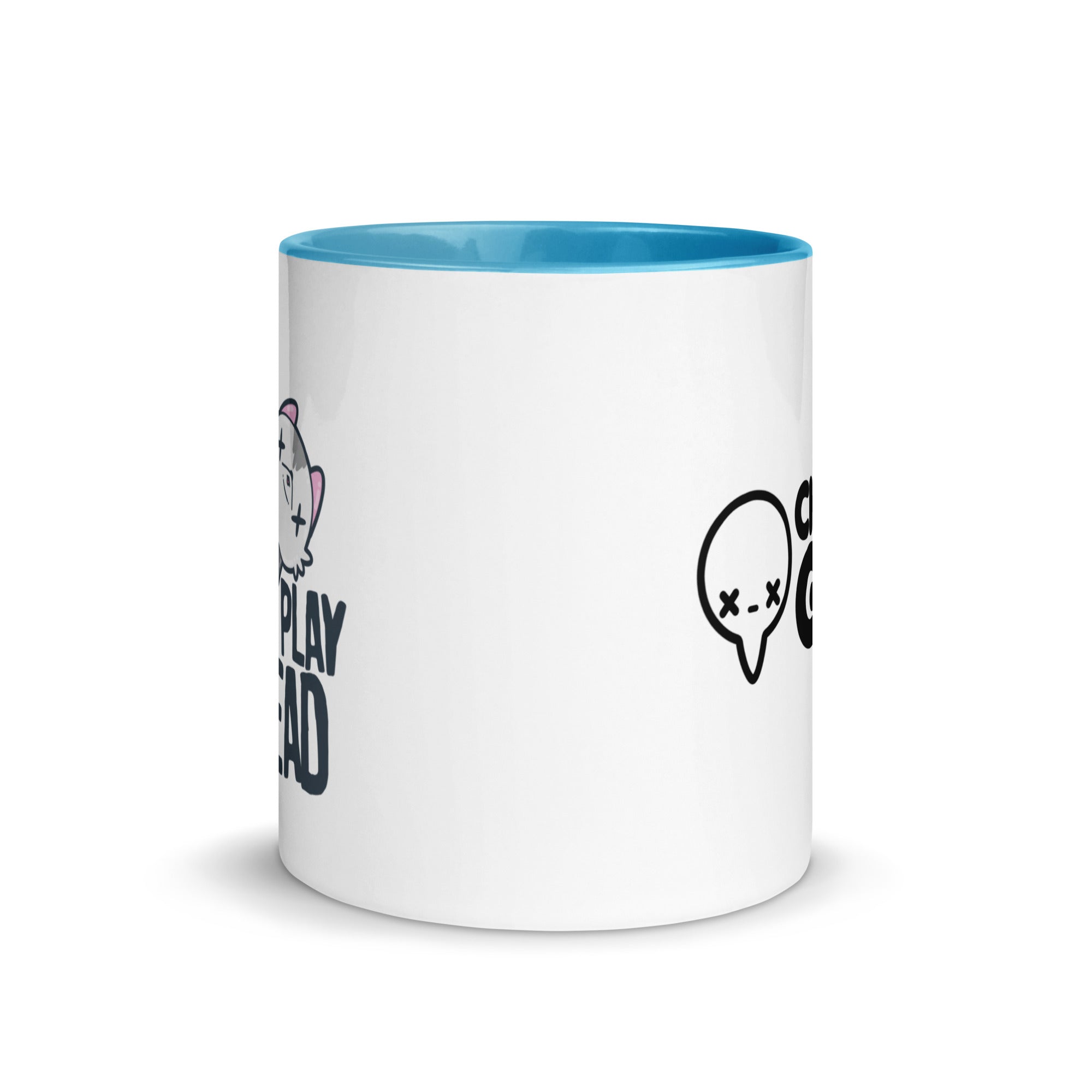 AVOID REAL LIFE PLAY DEAD - Mug with Color Inside - ChubbleGumLLC