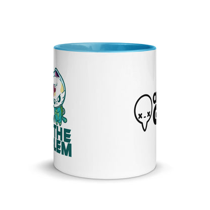 HOUSTON I AM THE PROBLEM - Mug with Color Inside - ChubbleGumLLC