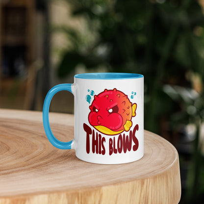 THIS BLOWS - Mug with Color Inside - ChubbleGumLLC