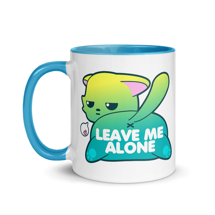 LEAVE ME ALONE - Mug With Color Inside - ChubbleGumLLC