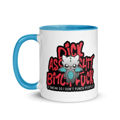 I SWEAR SO I DONT PUNCH PEOPLE - Mug with Color Inside - ChubbleGumLLC