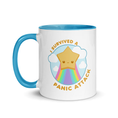 I SURVIVED A PANIC ATTACK - Mug with Color Inside - ChubbleGumLLC