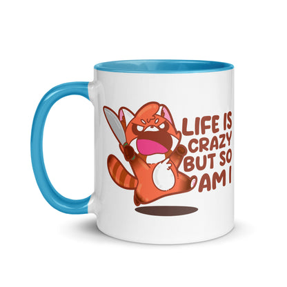 LIFE IS CRAZY BUT SO AM I - Mug With Color Inside - ChubbleGumLLC