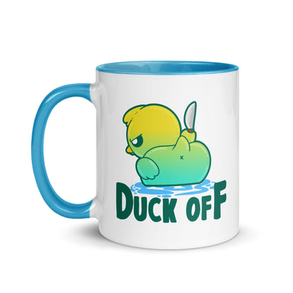 DUCK OFF - Mug with Color Inside - ChubbleGumLLC