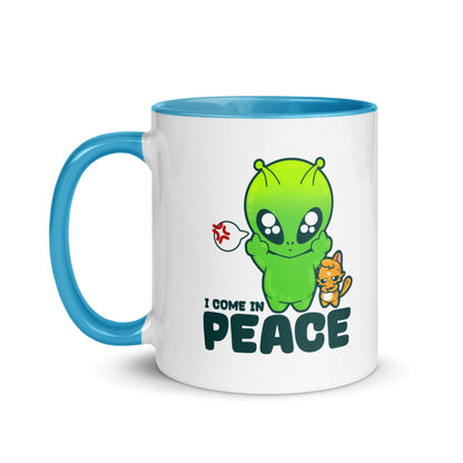 I COME IN PEACE - Mug with Color Inside - ChubbleGumLLC