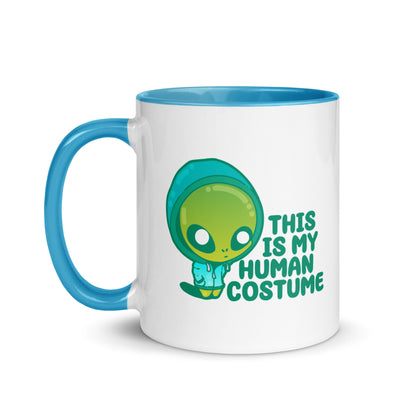 THIS IS MY HUMAN COSTUME - Mug with Color Inside - ChubbleGumLLC