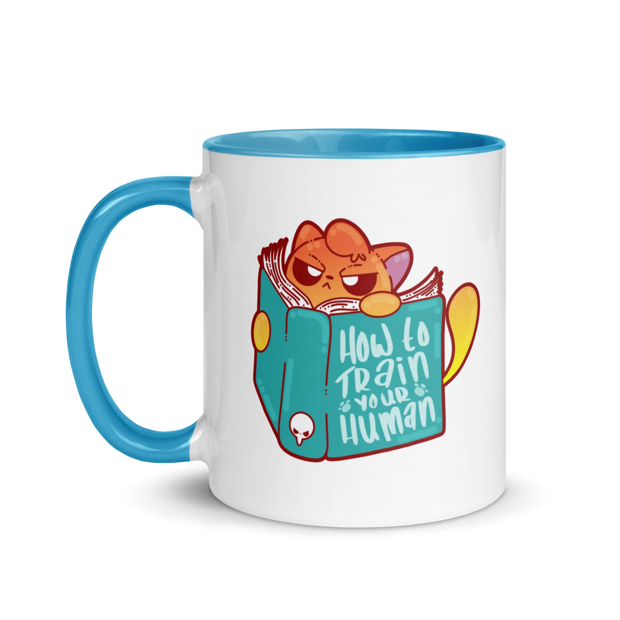 HOW TO TRAIN YOUR HUMAN - Mug with Color Inside - ChubbleGumLLC