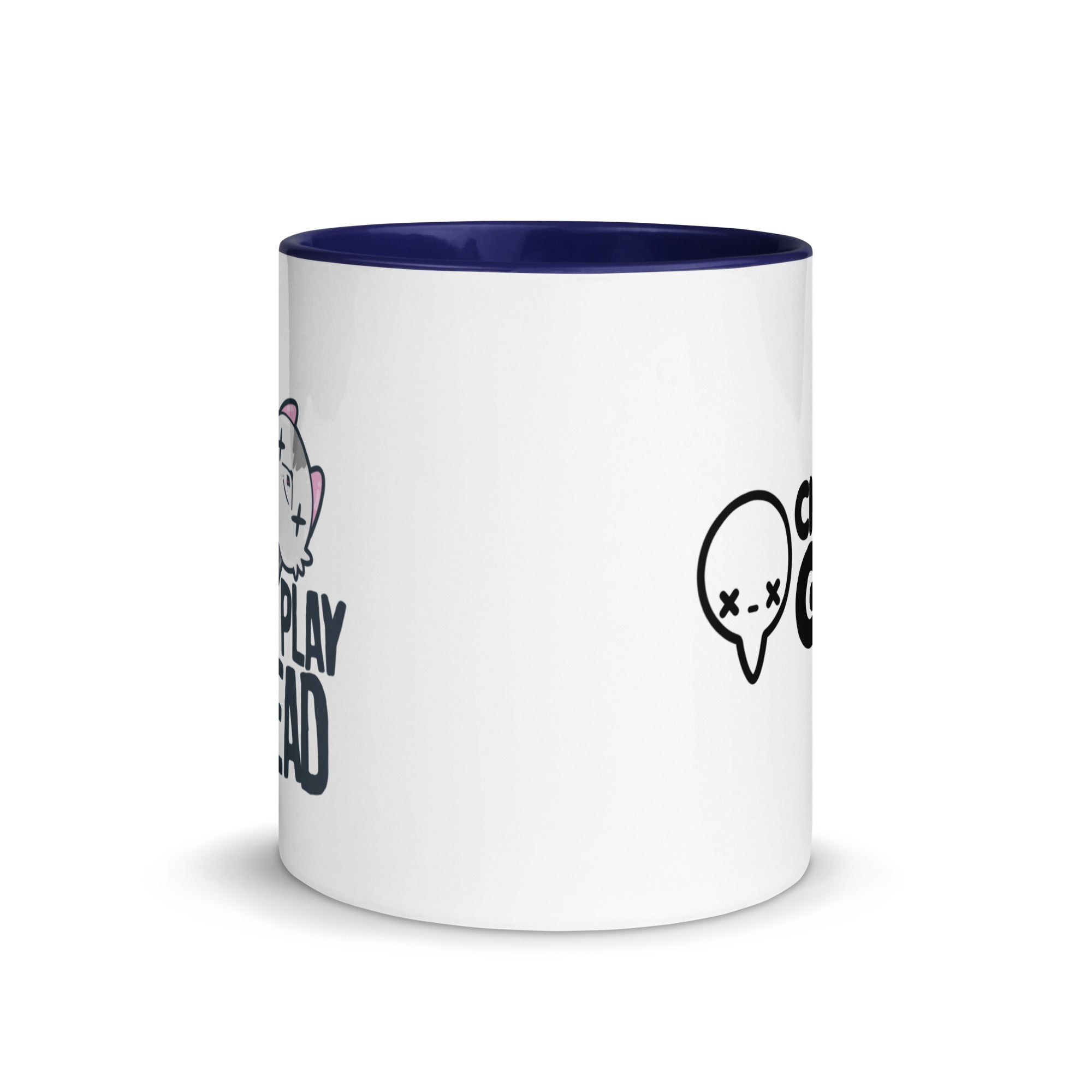AVOID REAL LIFE PLAY DEAD - Mug with Color Inside - ChubbleGumLLC