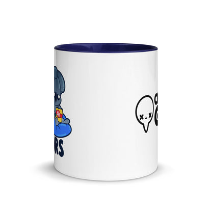 EXPLORE THE GREAT INDOORS - Mug with Color Inside - ChubbleGumLLC