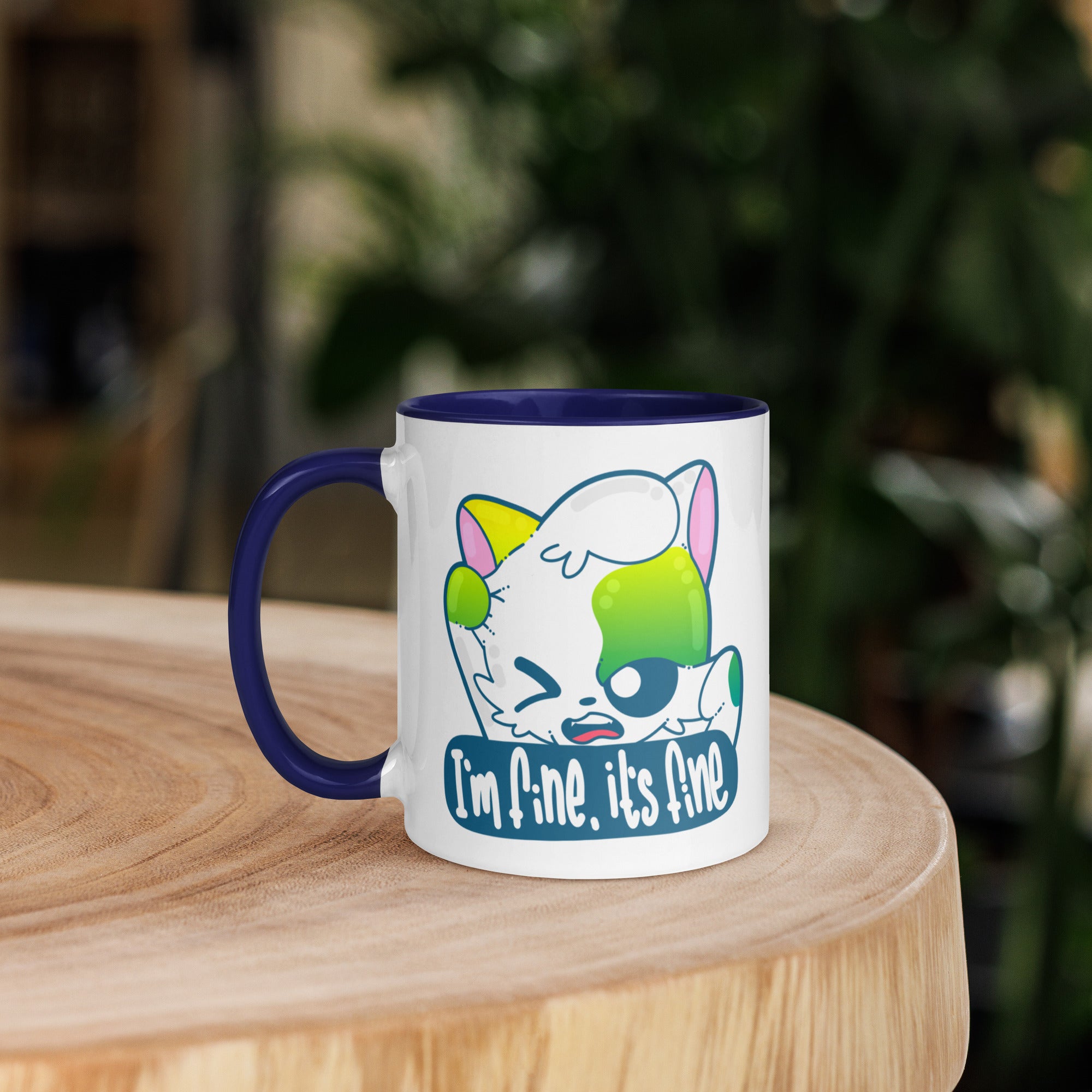 IM FINE ITS FINE - Mug with Color Inside - ChubbleGumLLC