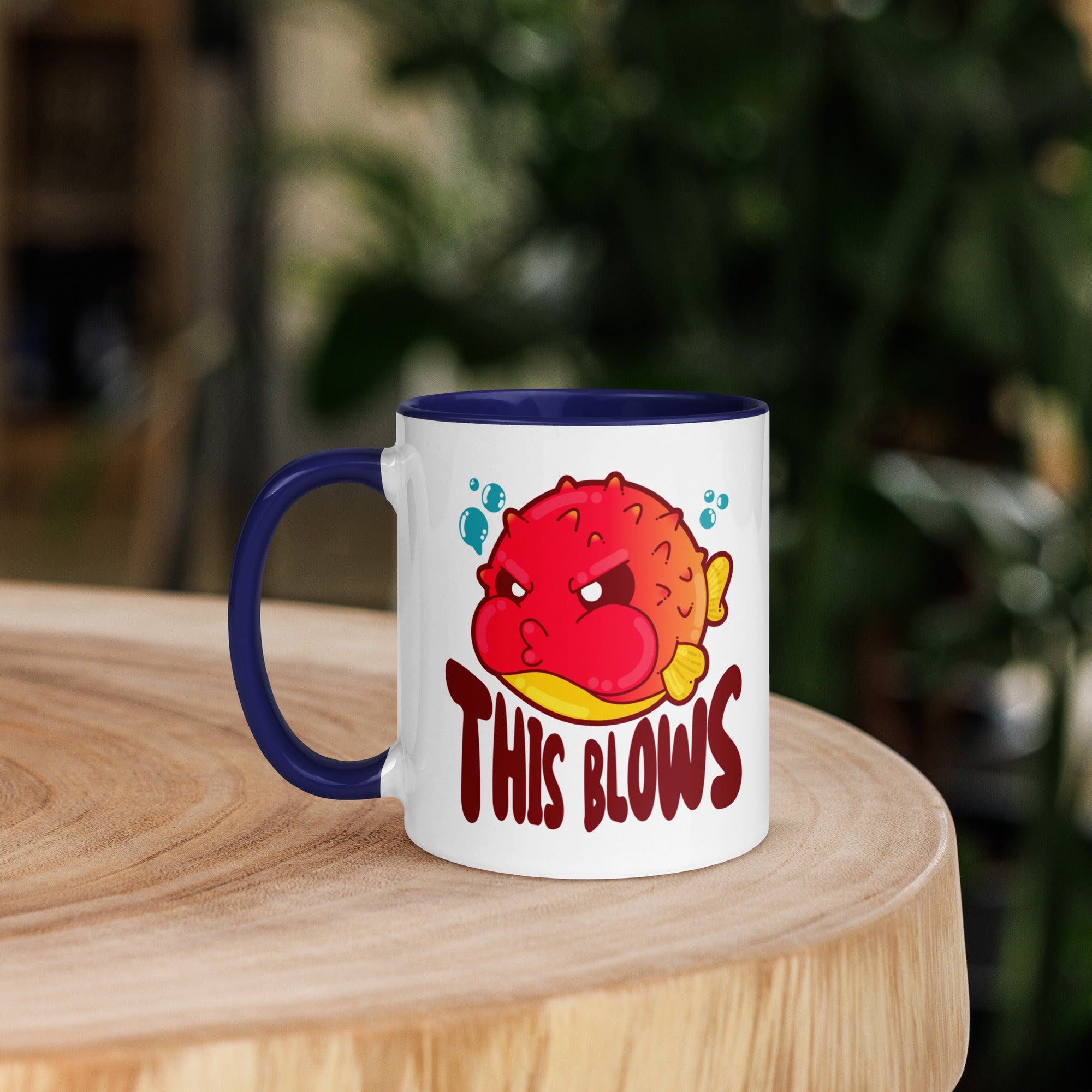 THIS BLOWS - Mug with Color Inside - ChubbleGumLLC