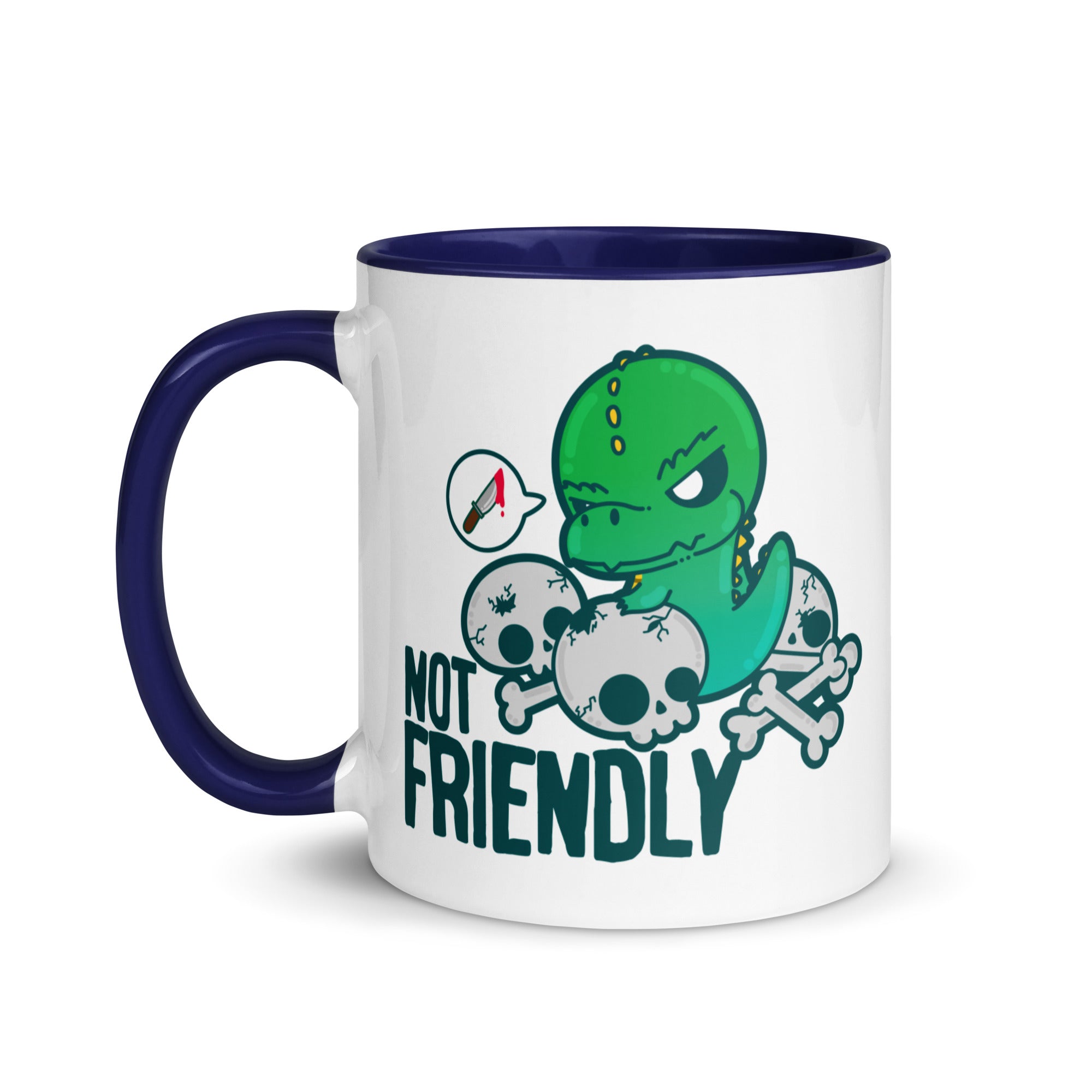 NOT FRIENDLY - Mug With Color Inside - ChubbleGumLLC