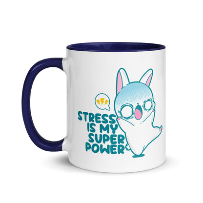 STRESS IS MY SUPERPOWER - Mug With Color Inside - ChubbleGumLLC