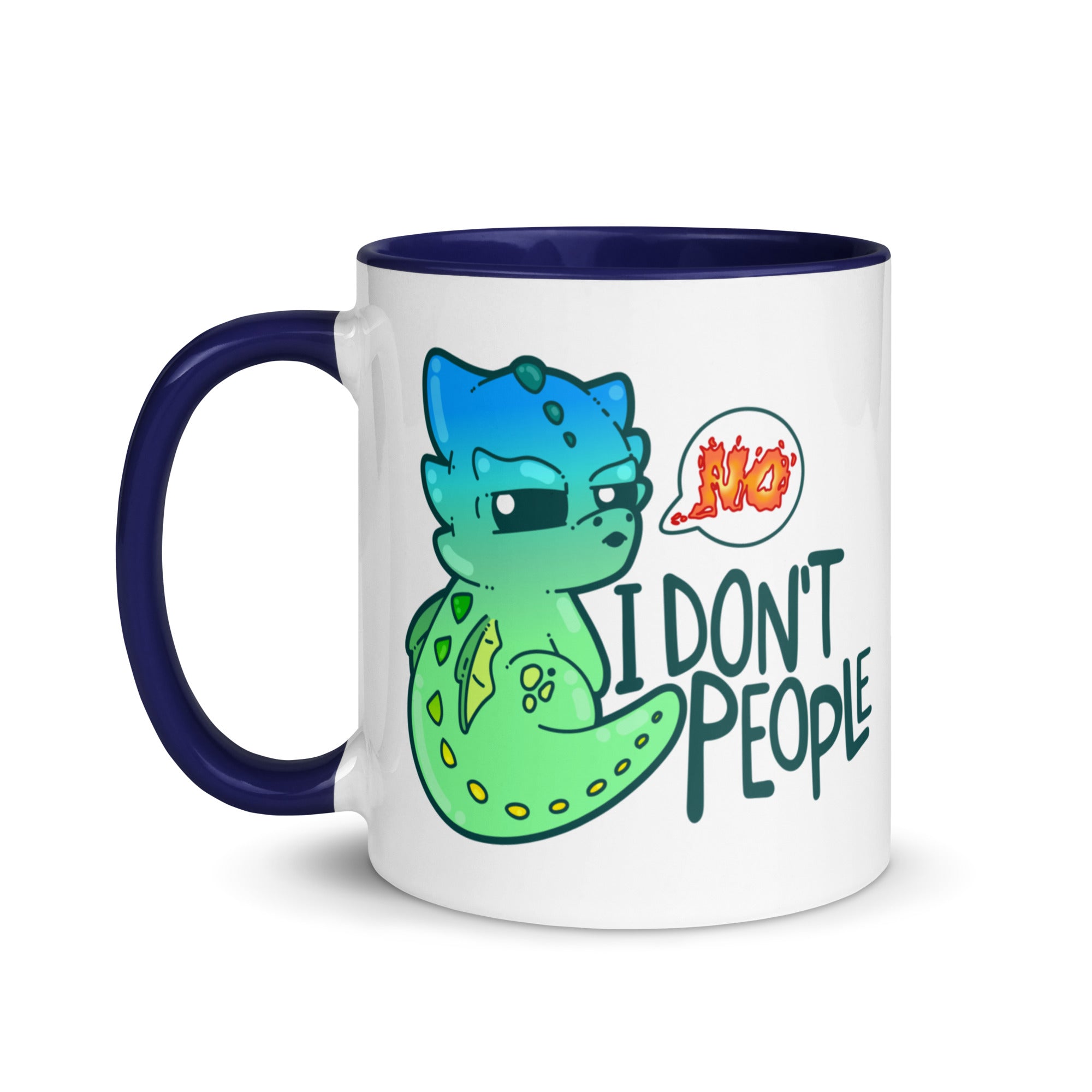 I DONT PEOPLE - Mug With Color Inside - ChubbleGumLLC