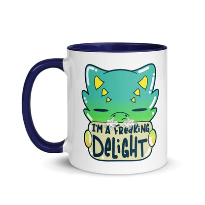 I AM A FREAKING DELIGHT - Mug with Color Inside - ChubbleGumLLC