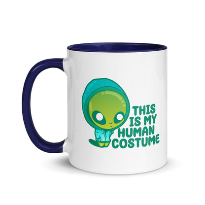 THIS IS MY HUMAN COSTUME - Mug with Color Inside - ChubbleGumLLC