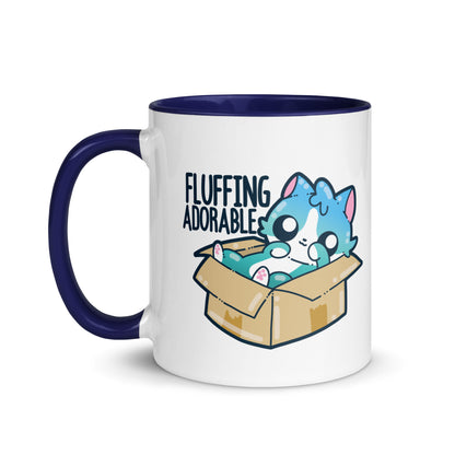 FLUFFING ADORABLE - Mug with Color Inside - ChubbleGumLLC