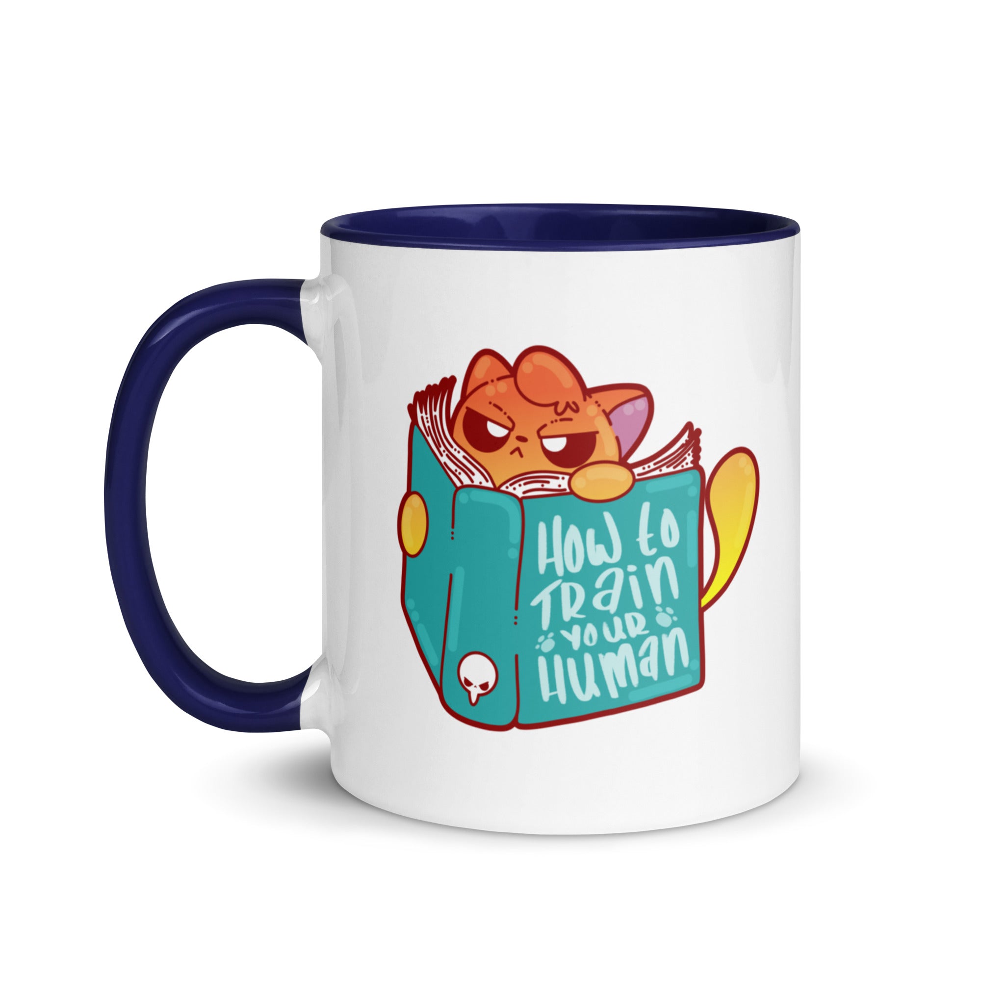 HOW TO TRAIN YOUR HUMAN - Mug with Color Inside - ChubbleGumLLC