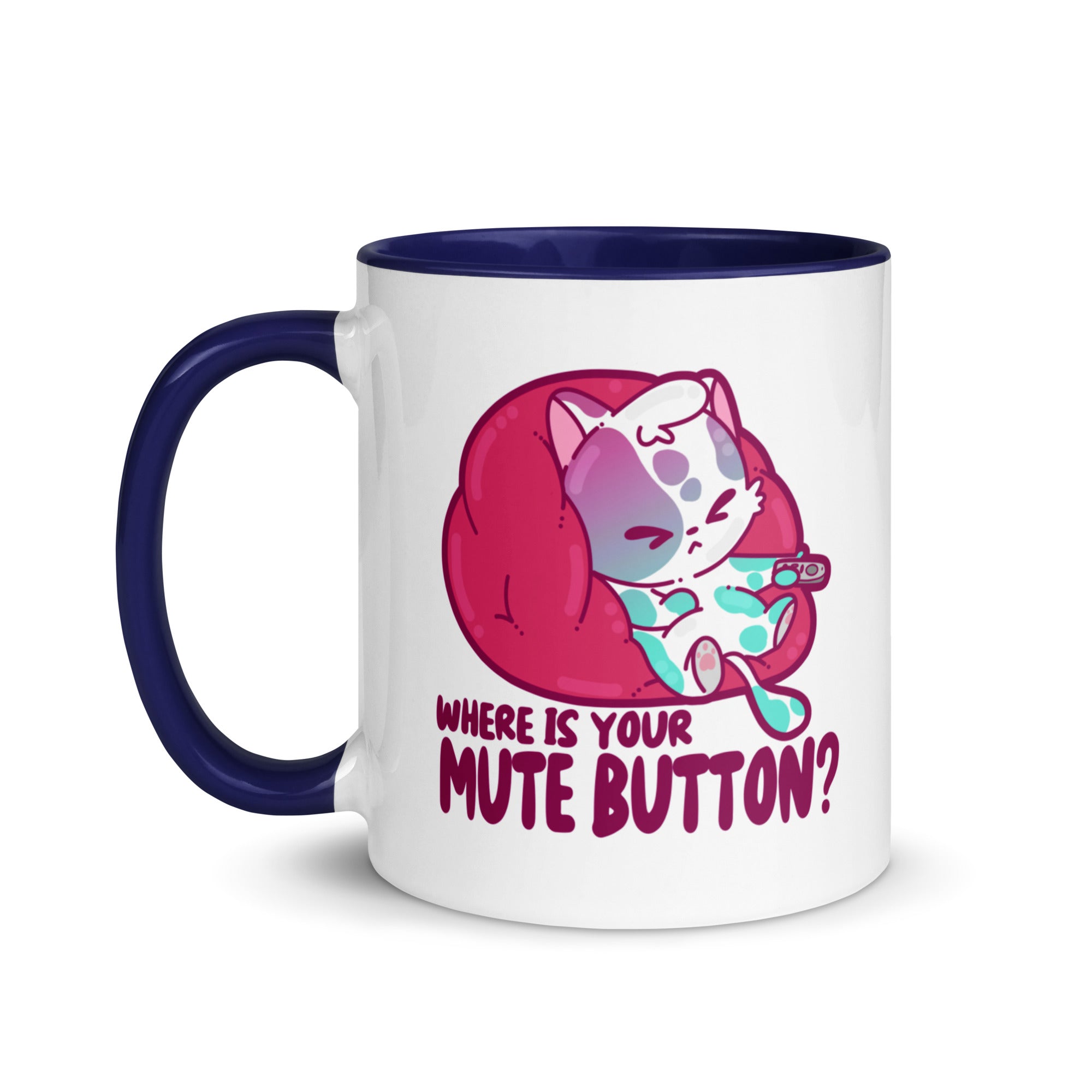 MUTE BUTTON - Mug with Color Inside