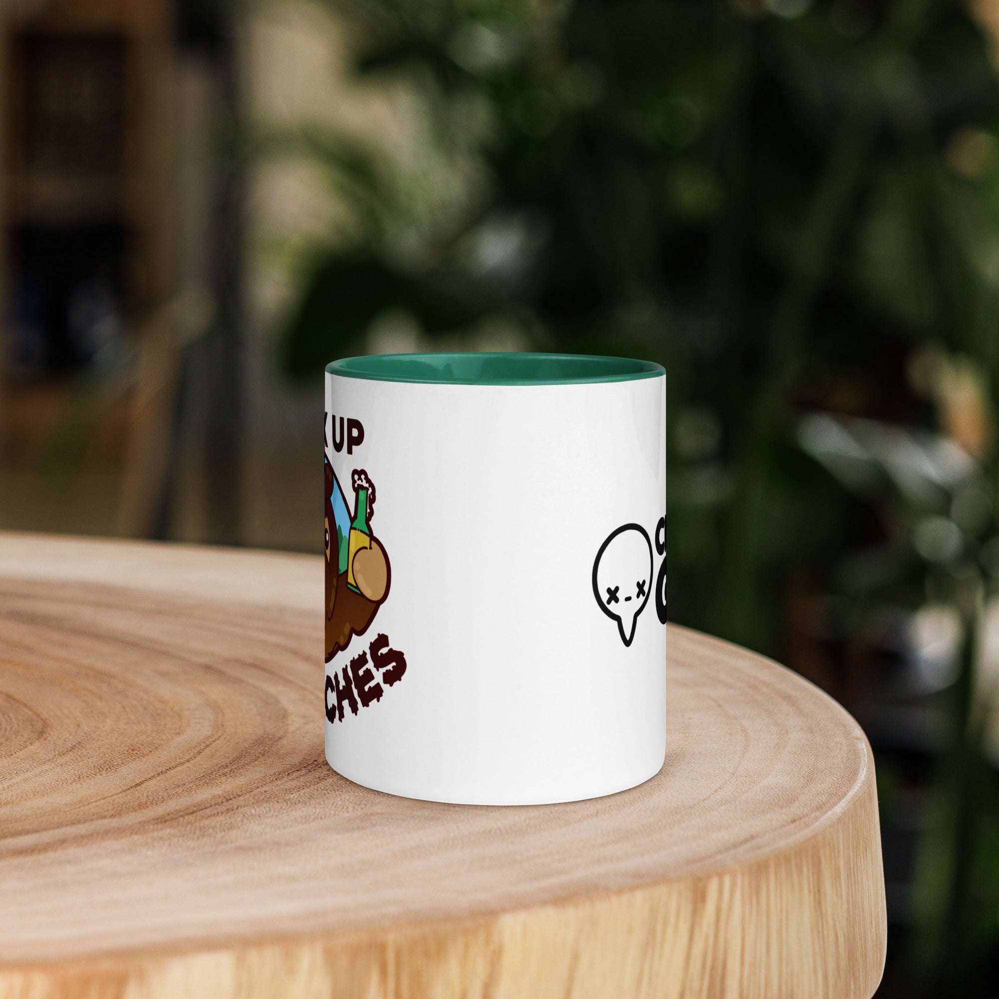DRINK UP SQUATCHES - Mug with Color Inside - ChubbleGumLLC