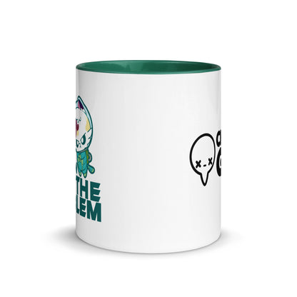 HOUSTON I AM THE PROBLEM - Mug with Color Inside - ChubbleGumLLC