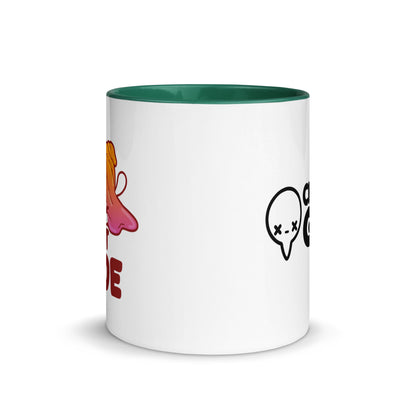 HERMIT MODE - Mug with Color Inside - ChubbleGumLLC