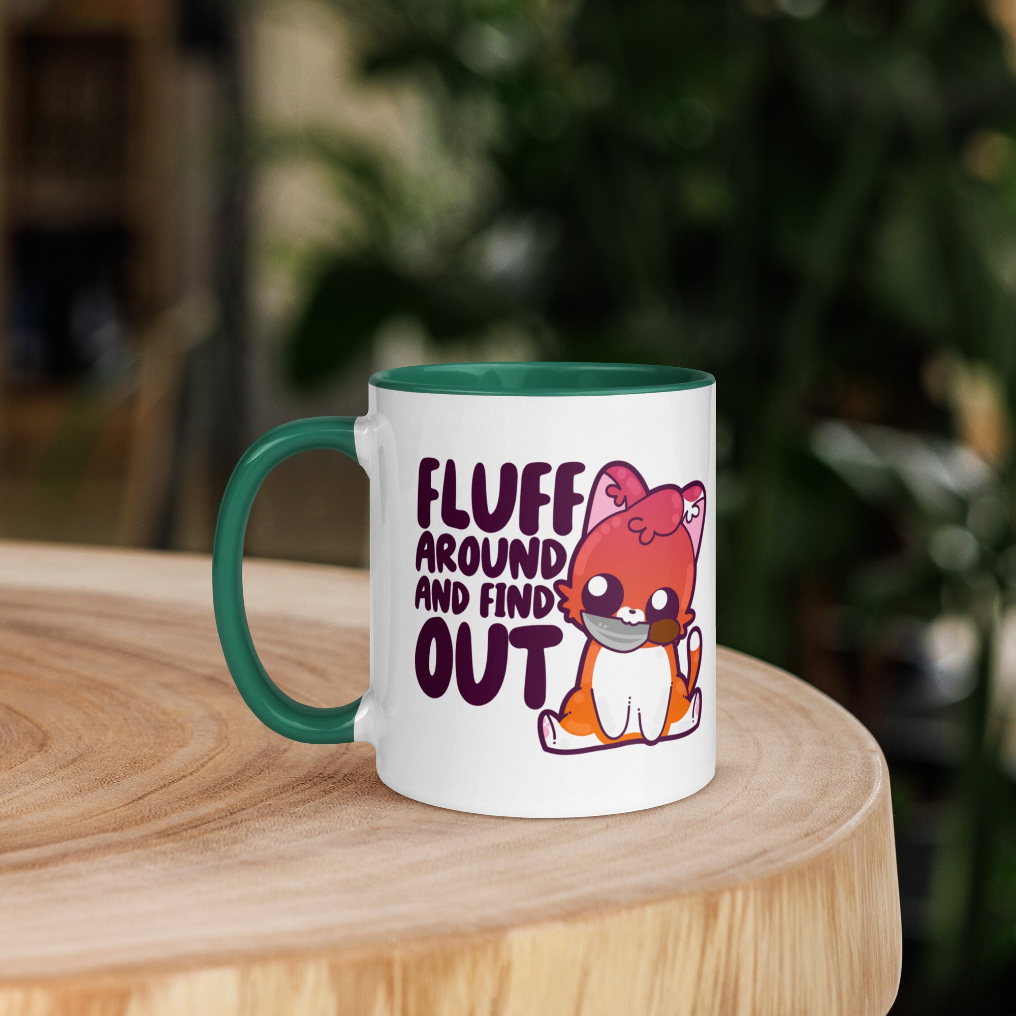 FLUFF AROUND AND FIND OUT - Mug with Color Inside - ChubbleGumLLC