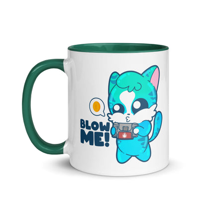 BLOW ME - Mug With Color Inside - ChubbleGumLLC