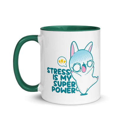 STRESS IS MY SUPERPOWER - Mug With Color Inside - ChubbleGumLLC